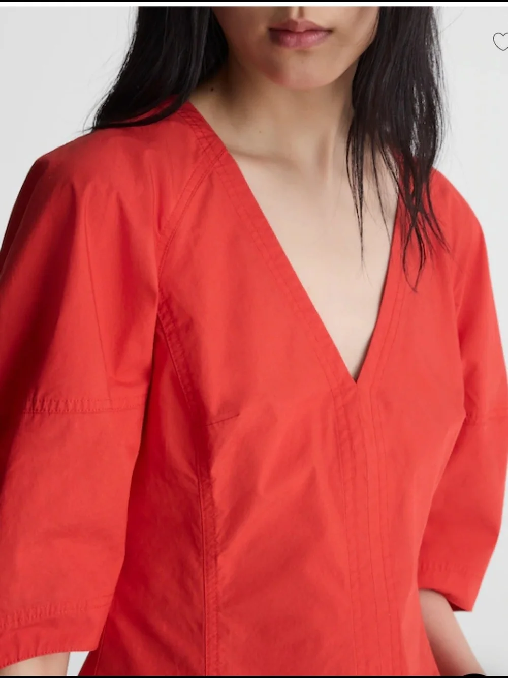 Madewell NWT Sculptural V-Neck Puff Sleeve Top - Women